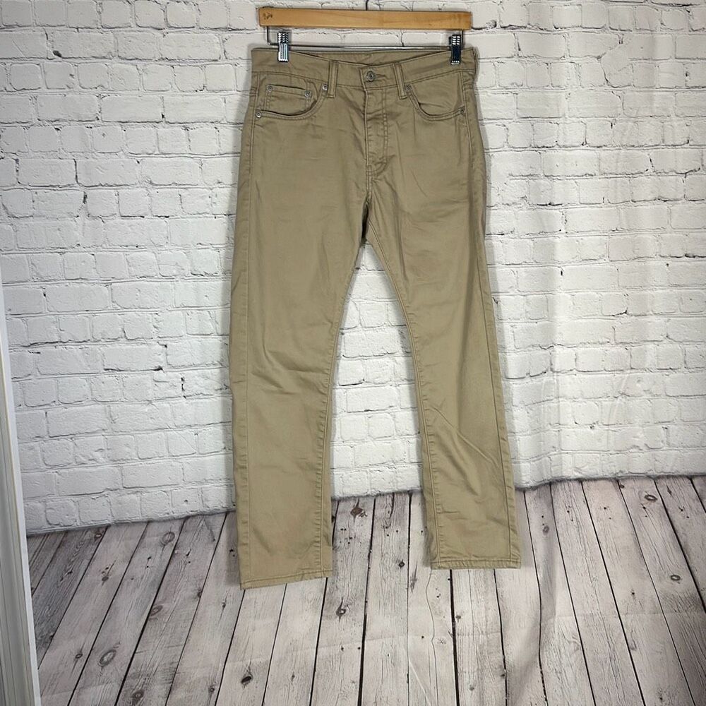 Levi’s‎ Men’s 513 Khaki Slim Straight Leg Jeans Denim size W30  x L30